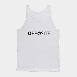 Opposite typographic logo design Tank Top